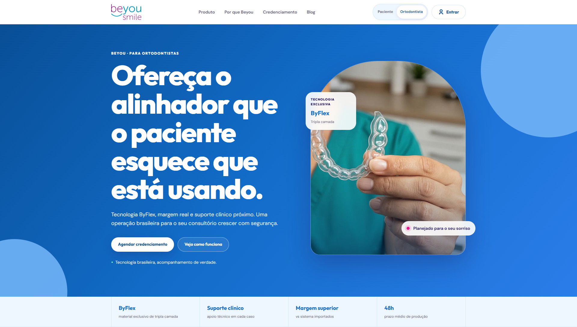 Preview da landing page Beyou Ortodontistas