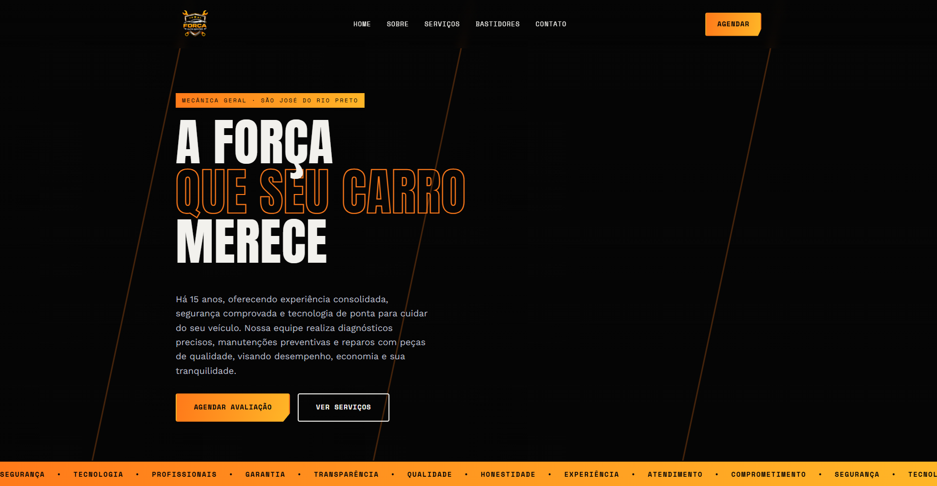 Preview do site Força Auto Center